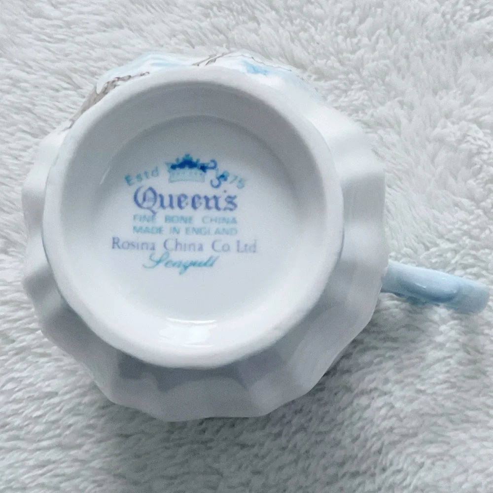 Queen’s Rosina Seagull Fluted Cup & Saucer England